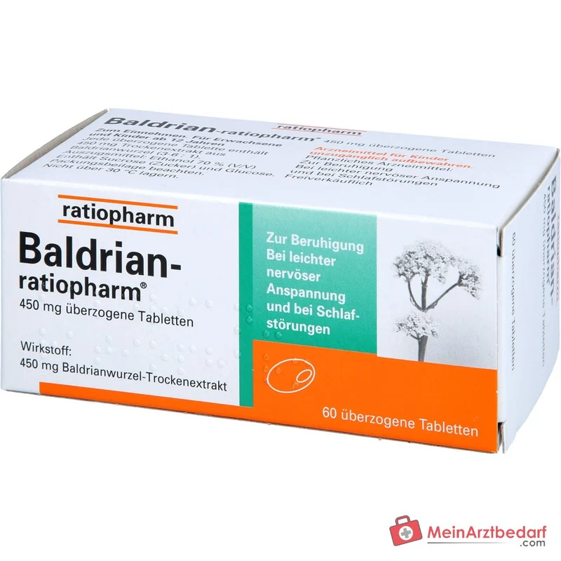 ratiopharm Baldrian-ratiopharm Baldrianwurzel-Trockenextrakt Überzogene Tabletten, 60 St.