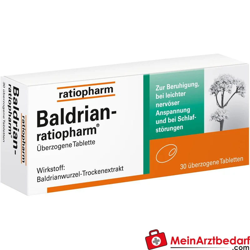 ratiopharm Baldrian-ratiopharm Baldrianwurzel-Trockenextrakt Überzogene Tabletten, 30 St.