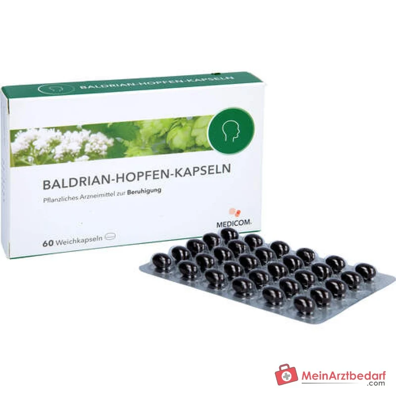 Baldrian‑Hopfen Kapseln (Baldrian & Hopfen) pflanzliches Arzneimittel, 60 St.