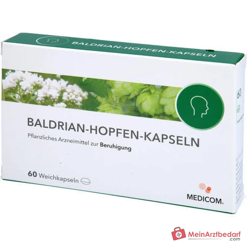 Baldrian‑Hopfen Kapseln (Baldrian & Hopfen) pflanzliches Arzneimittel, 60 St.