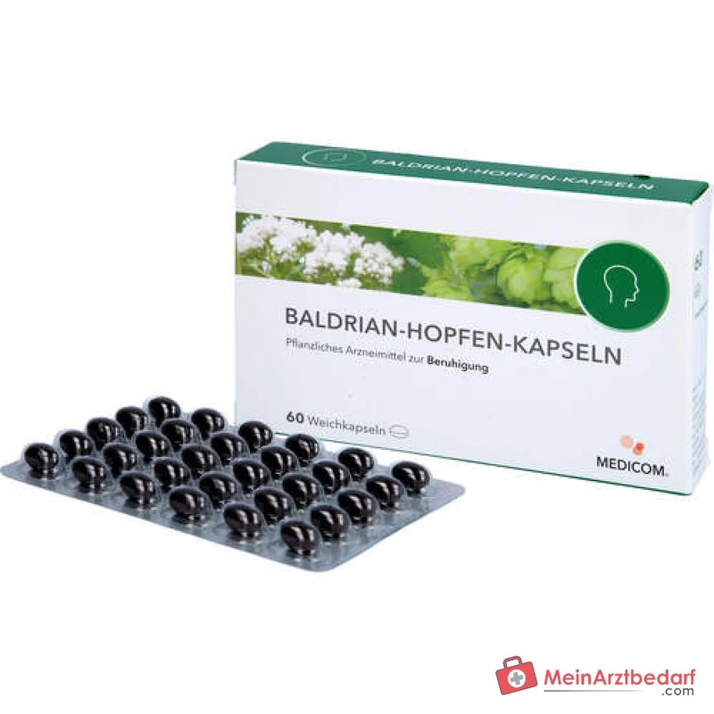 Baldrian‑Hopfen Kapseln (Baldrian & Hopfen) pflanzliches Arzneimittel, 60 St.