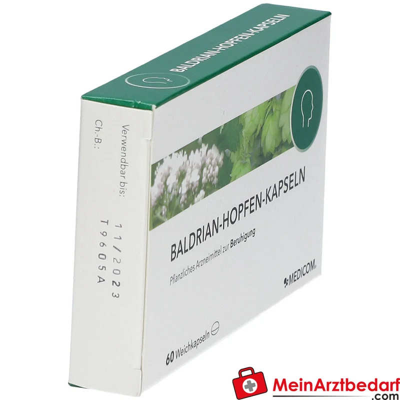 Baldrian‑Hopfen Kapseln (Baldrian & Hopfen) pflanzliches Arzneimittel, 60 St.