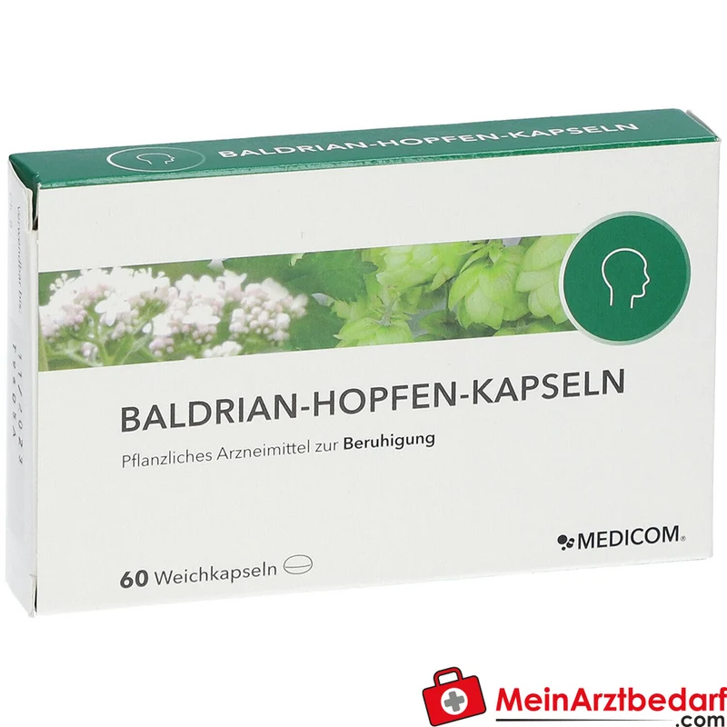 Baldrian‑Hopfen Kapseln (Baldrian & Hopfen) pflanzliches Arzneimittel, 60 St.