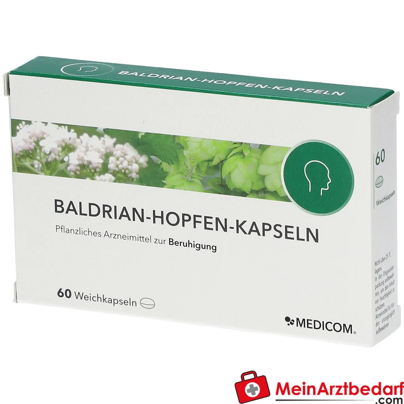 Baldrian‑Hopfen Kapseln (Baldrian & Hopfen) pflanzliches Arzneimittel, 60 St.