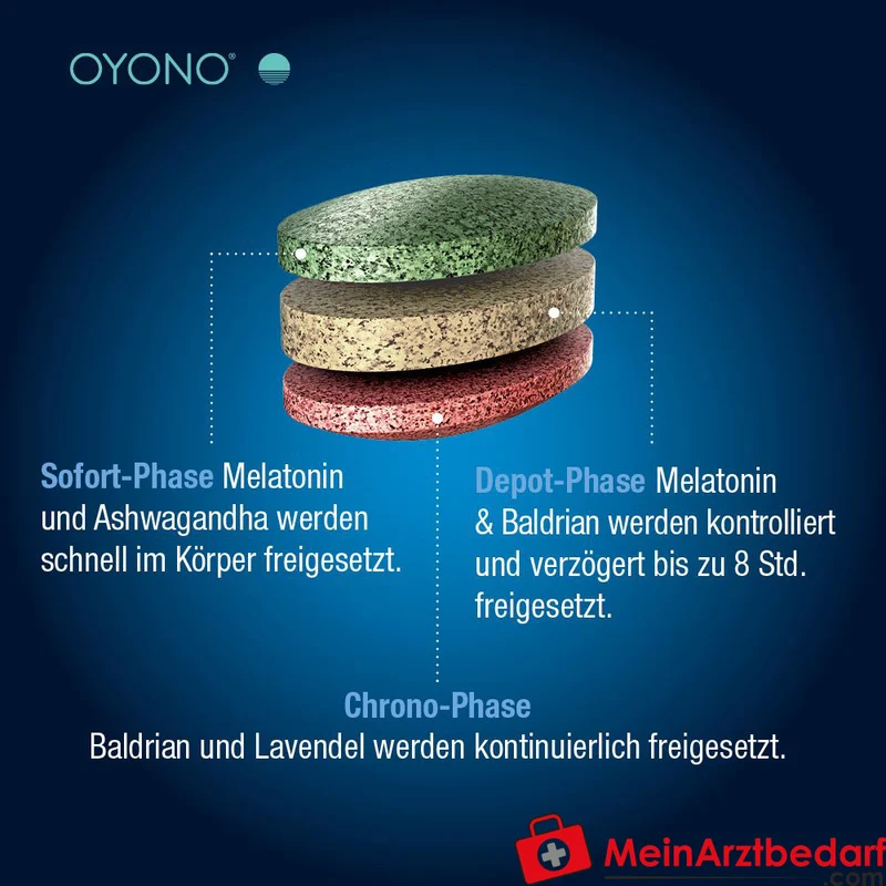 Oyono Nacht Intens Melatonin / Baldrian / Lavendel / Ashwagandha Tabletten, 60 St.