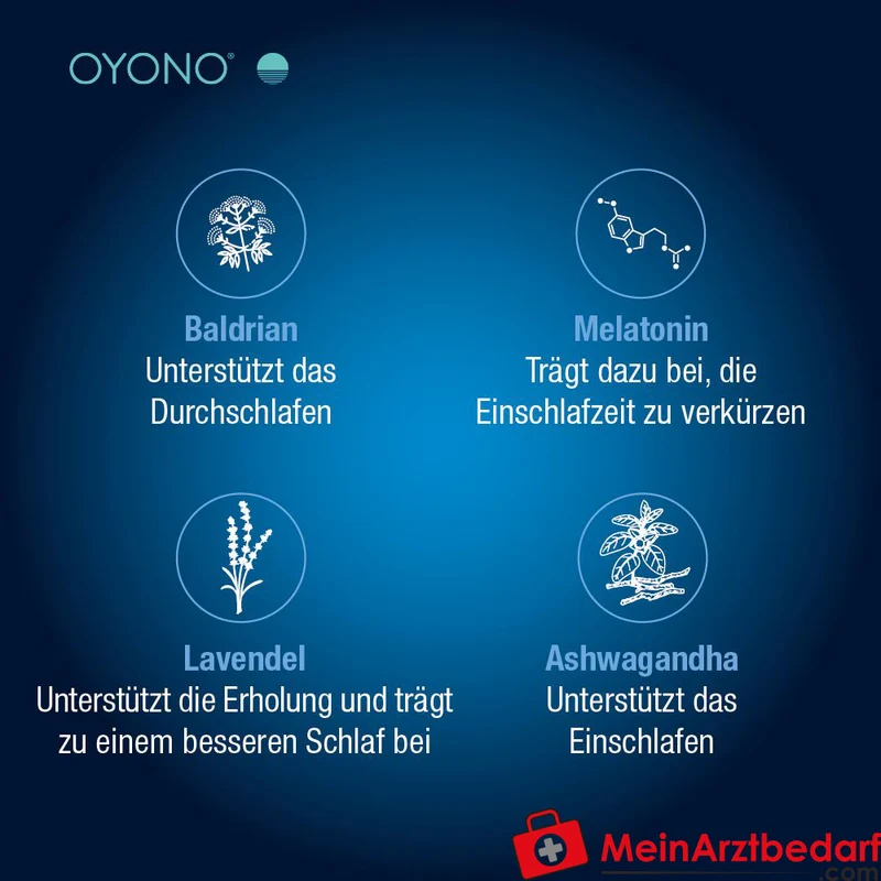 Oyono Nacht Intens Melatonin / Baldrian / Lavendel / Ashwagandha Tabletten, 60 St.
