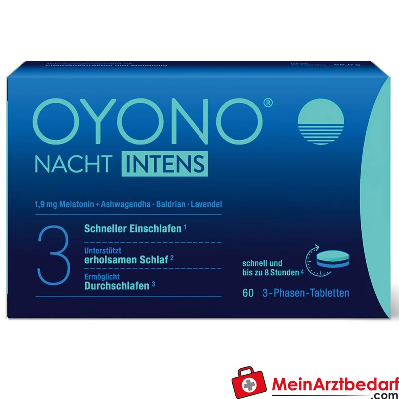 Oyono Nacht Intens Melatonin / Baldrian / Lavendel / Ashwagandha Tabletten, 60 St.