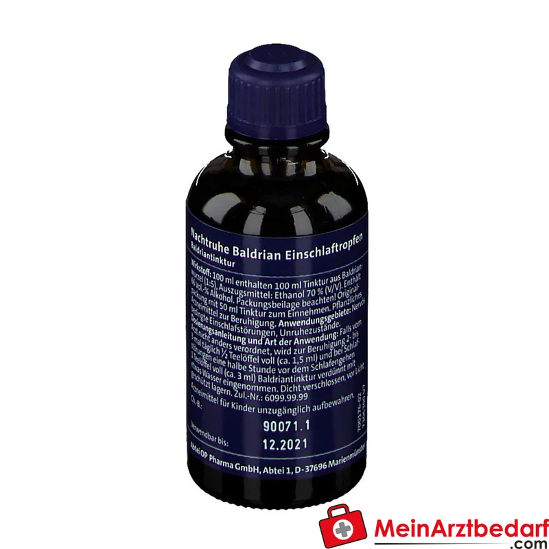 Abtei Nachtruhe Baldrian Einschlaftropfen Baldriantinktur Tropfen, 50 ml