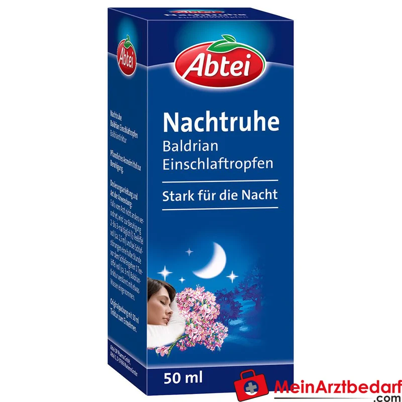 Abtei Nachtruhe Baldrian Einschlaftropfen Baldriantinktur Tropfen, 50 ml