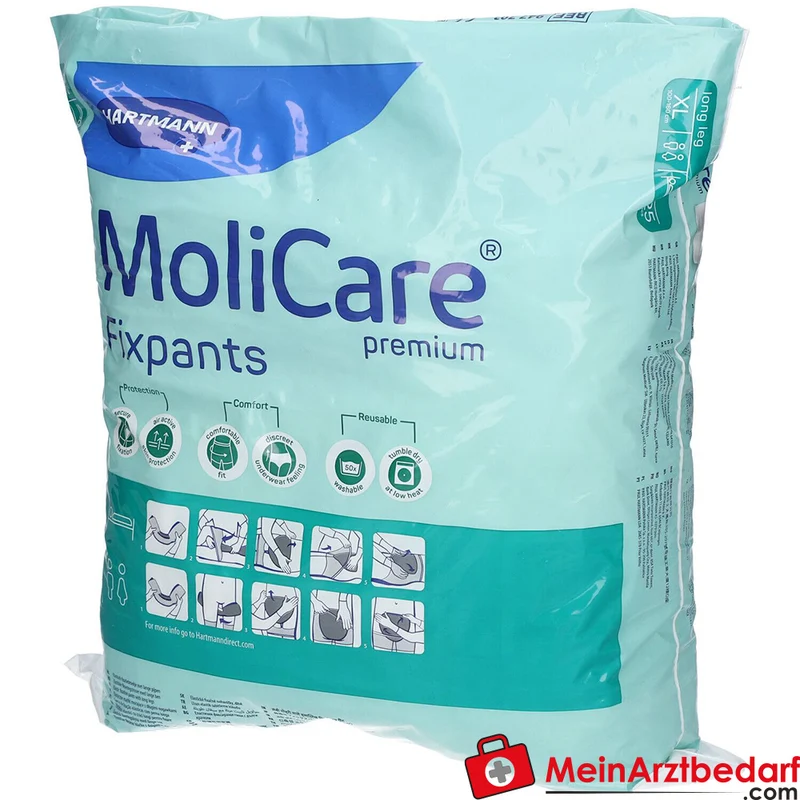 MoliCare Fixpants Long Leg Fixierhose Gr. XL extra lange Beinansätze waschbar bis 50×