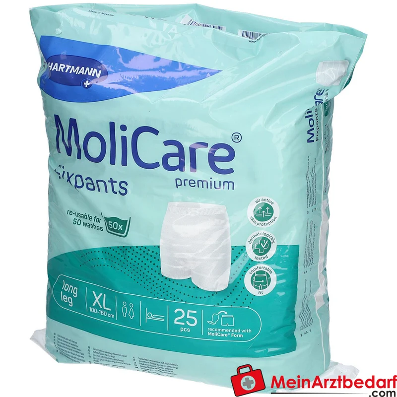 MoliCare Fixpants Long Leg Fixierhose Gr. XL extra lange Beinansätze waschbar bis 50×
