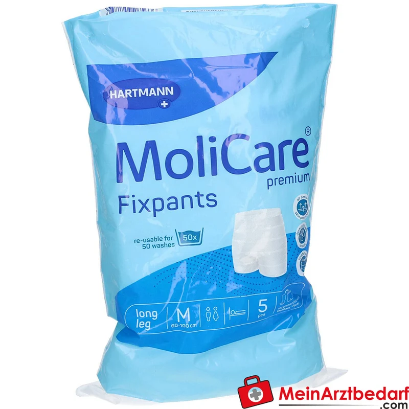 MoliCare Premium Fixpants long leg Fixhose Gr. M mit langen Beinansätzen, elastisch und hautfreundlich