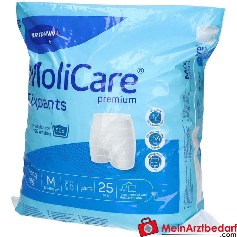 MoliCare Premium Fixpants long leg Fixhose Gr. M mit langen Beinansätzen, elastisch und hautfreundlich