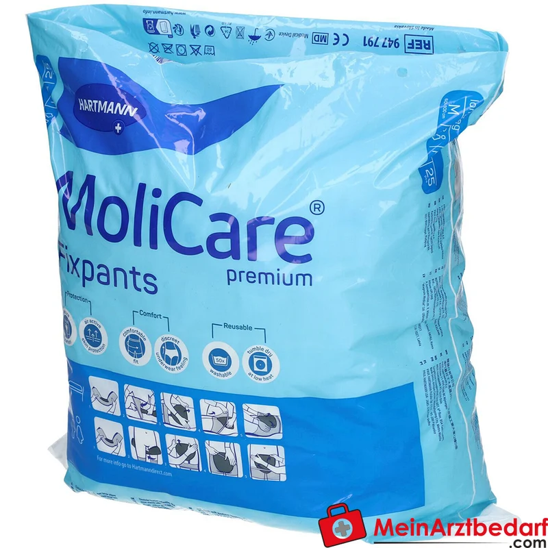 MoliCare Premium Fixpants long leg Fixhose Gr. M mit langen Beinansätzen, elastisch und hautfreundlich