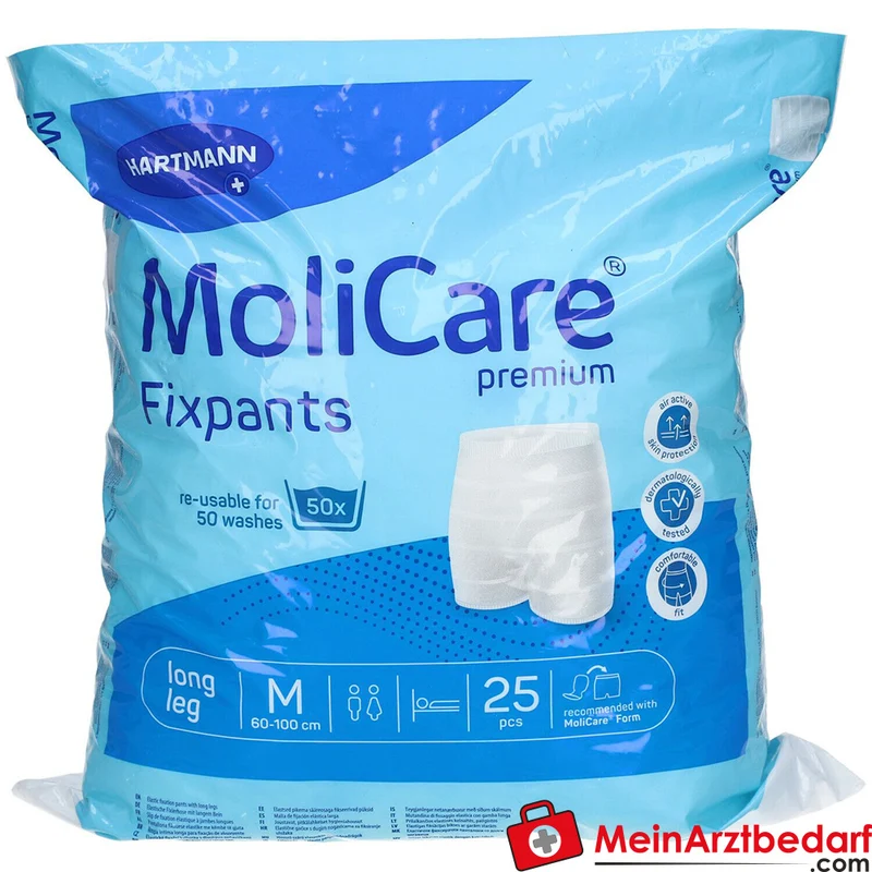 MoliCare Premium Fixpants long leg Fixhose Gr. M mit langen Beinansätzen, elastisch und hautfreundlich
