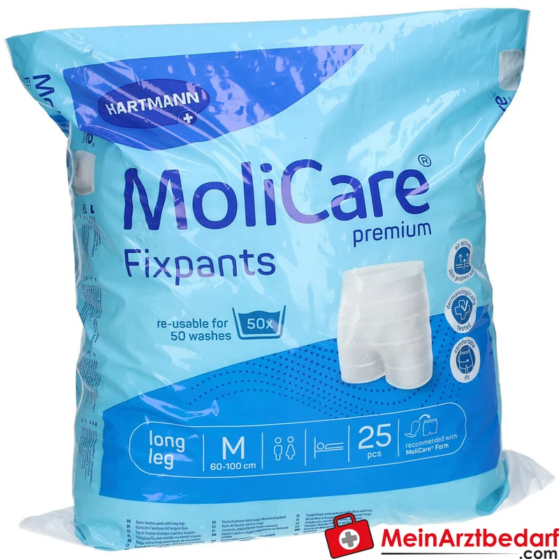 MoliCare Premium Fixpants long leg Fixhose Gr. M mit langen Beinansätzen, elastisch und hautfreundlich