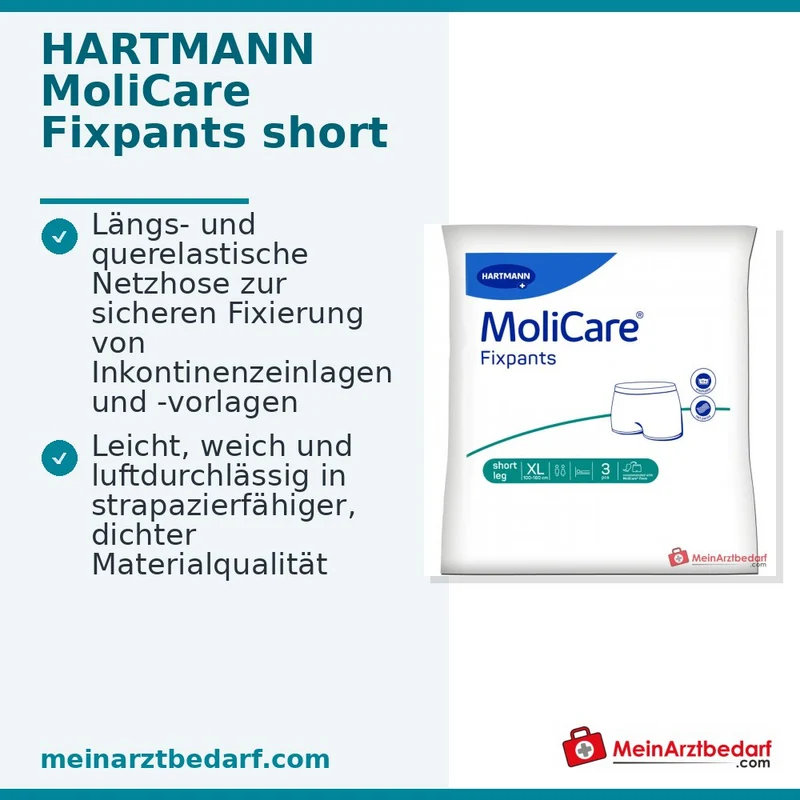 MoliCare Fixpants short leg Netzhose Gr. XL Hüftumfang 100–160 cm