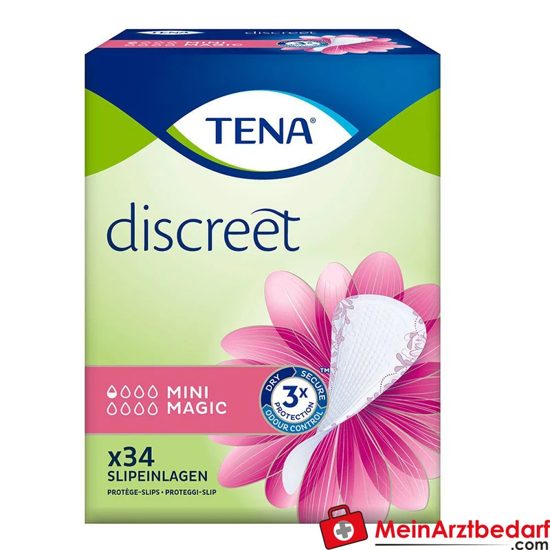 TENA Discreet Mini Inkontinenz-Slipeinlagen 19,2 cm für sehr leichte Blasenschwäche