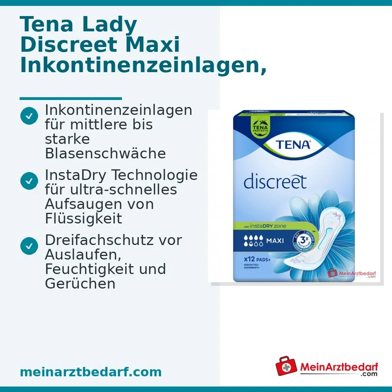 Tena Lady Discreet Maxi Inkontinenzeinlagen, 144 St.
