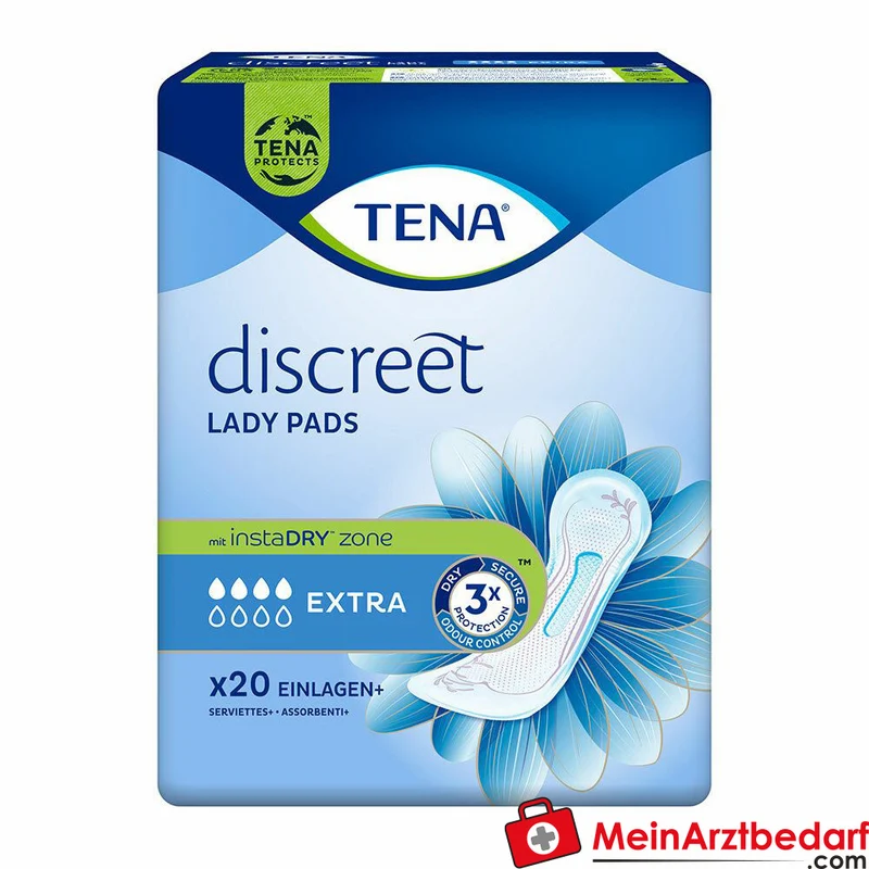TENA Lady Discreet Extra Inkontinenz-Einlagen für Frauen, hohe Saugkraft