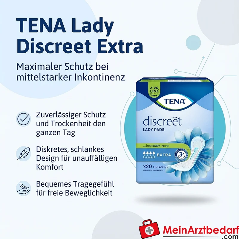 TENA Lady Discreet Extra Inkontinenzeinlagen Damen mittelstark