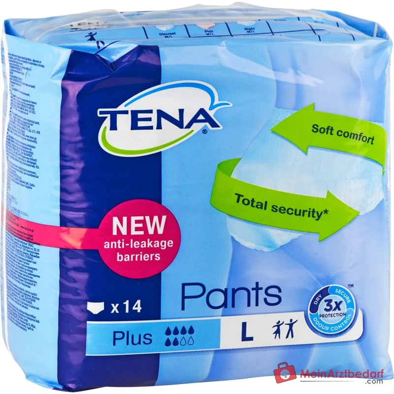 TENA Pants Plus Large Einweg-Pants L Hüftumfang 100–135 cm 4x14 Stück