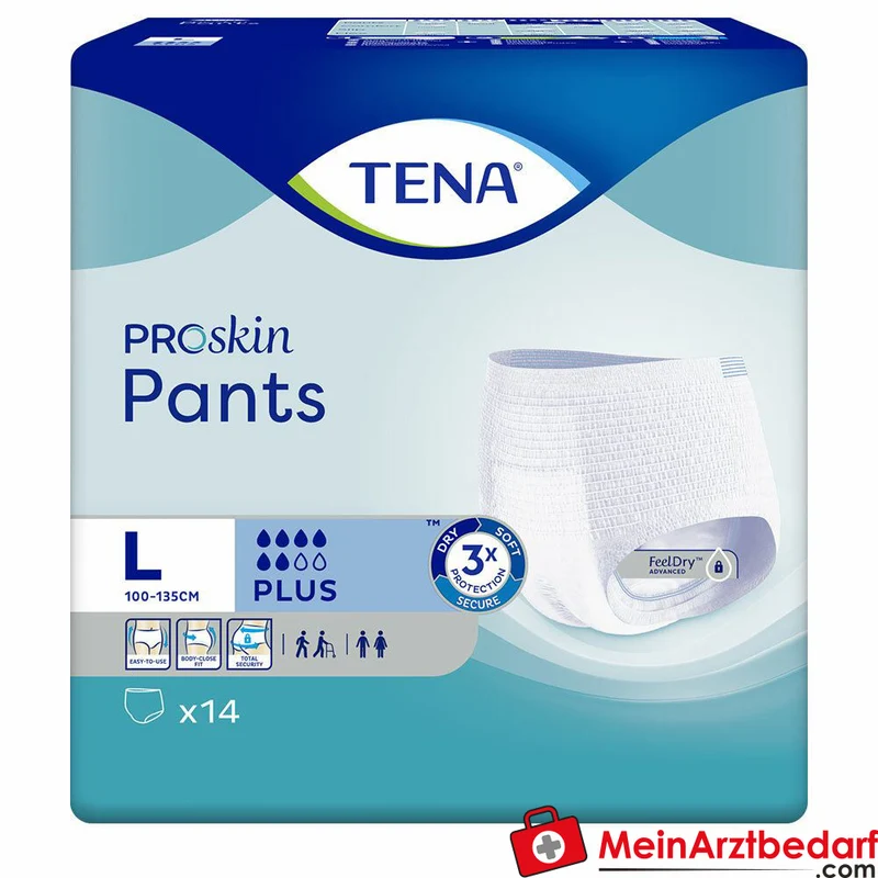 TENA Pants Plus Large Einweg-Pants L Hüftumfang 100–135 cm 4x14 Stück