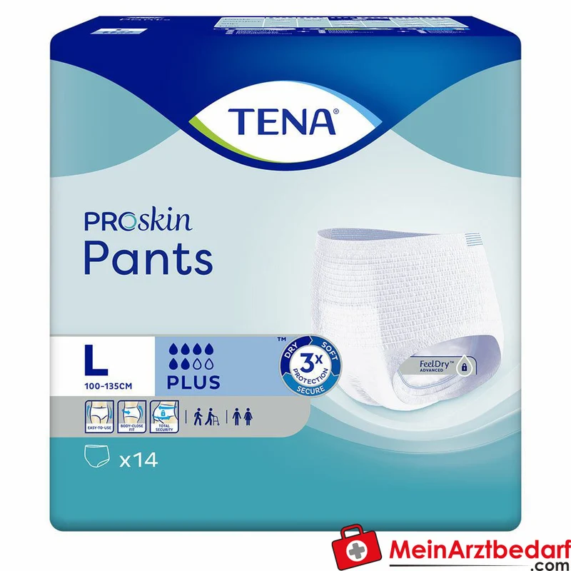TENA Pants Plus Large Einweg-Pants L Hüftumfang 100–135 cm 4x14 Stück