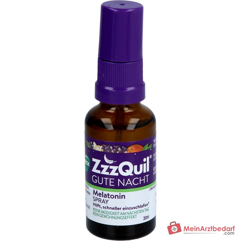 WICK ZzzQuil Gute Nacht Spray Melatonin 1–1,5 mg pro Dosis Einschlafspray 30 ml