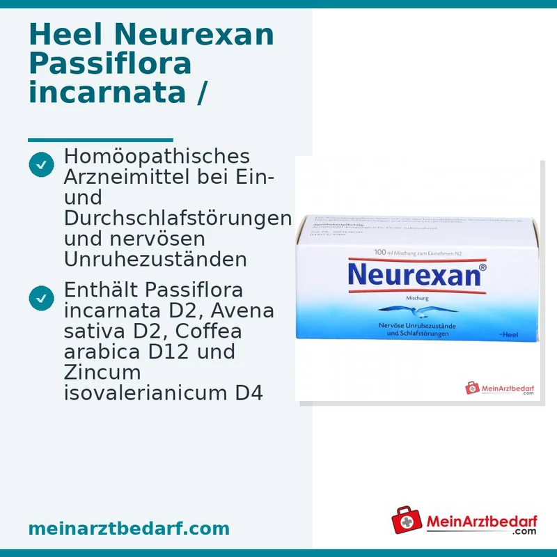 Neurexan Tropfen homöopathisches Arzneimittel bei Schlafstörungen und nervöser Unruhe, 100 ml