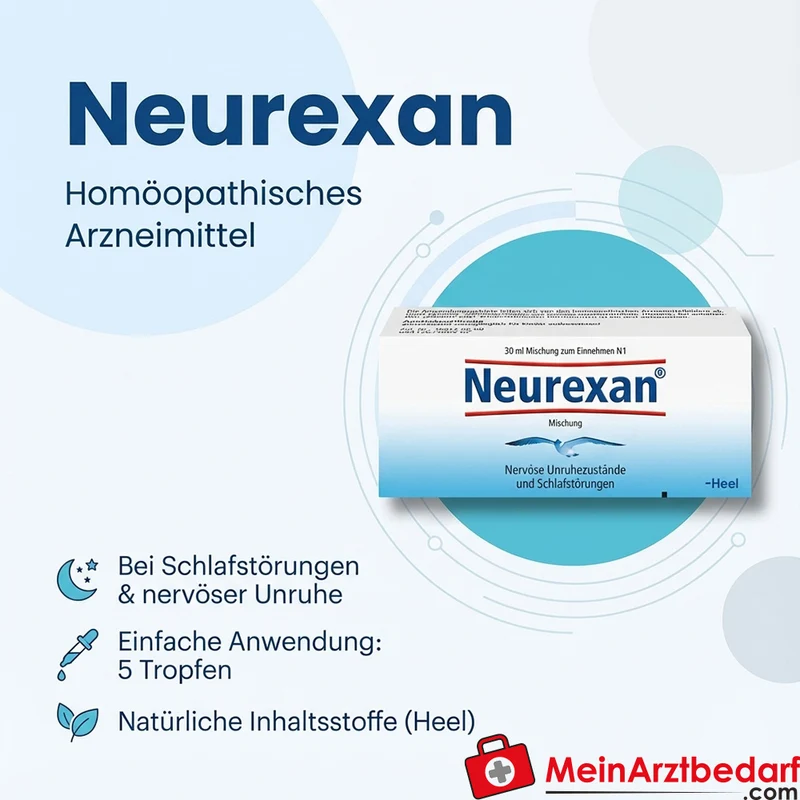 Neurexan Tropfen homöopathisches Arzneimittel bei Schlafstörungen und nervöser Unruhe, 100 ml