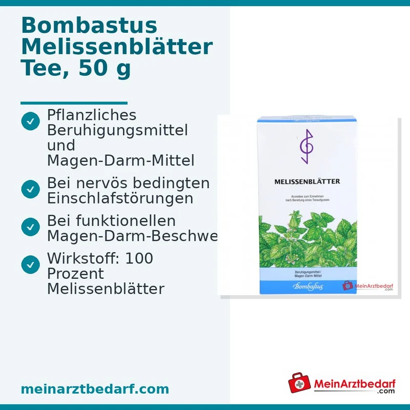 Bombastus Melissenblätter Arzneitee Wirkstoff Melissenblätter 50 g