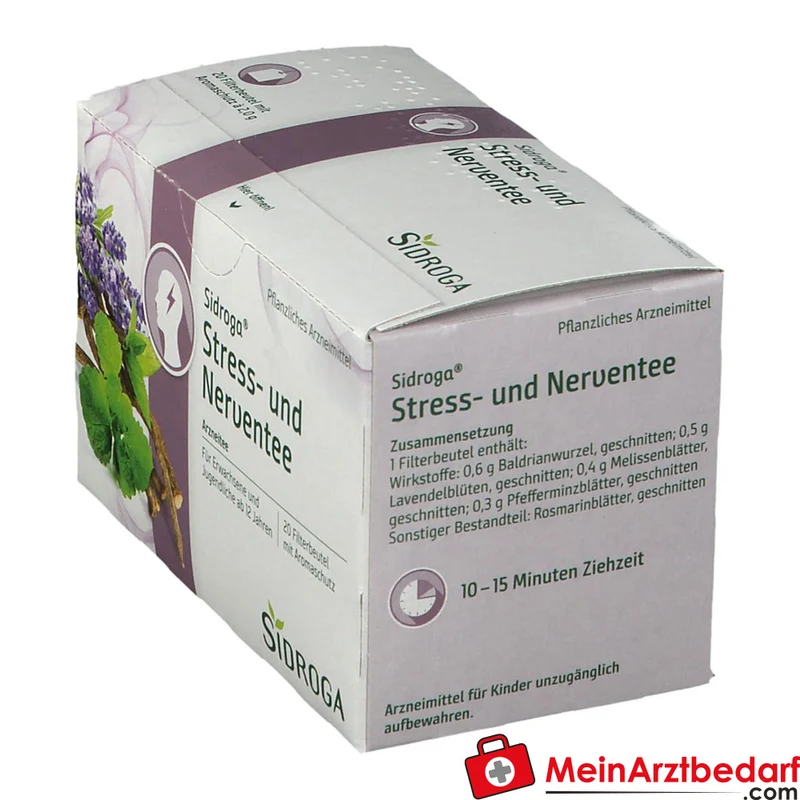 Sidroga Stress- und Nerventee Arzneiteebeutel, 20 x 2 g