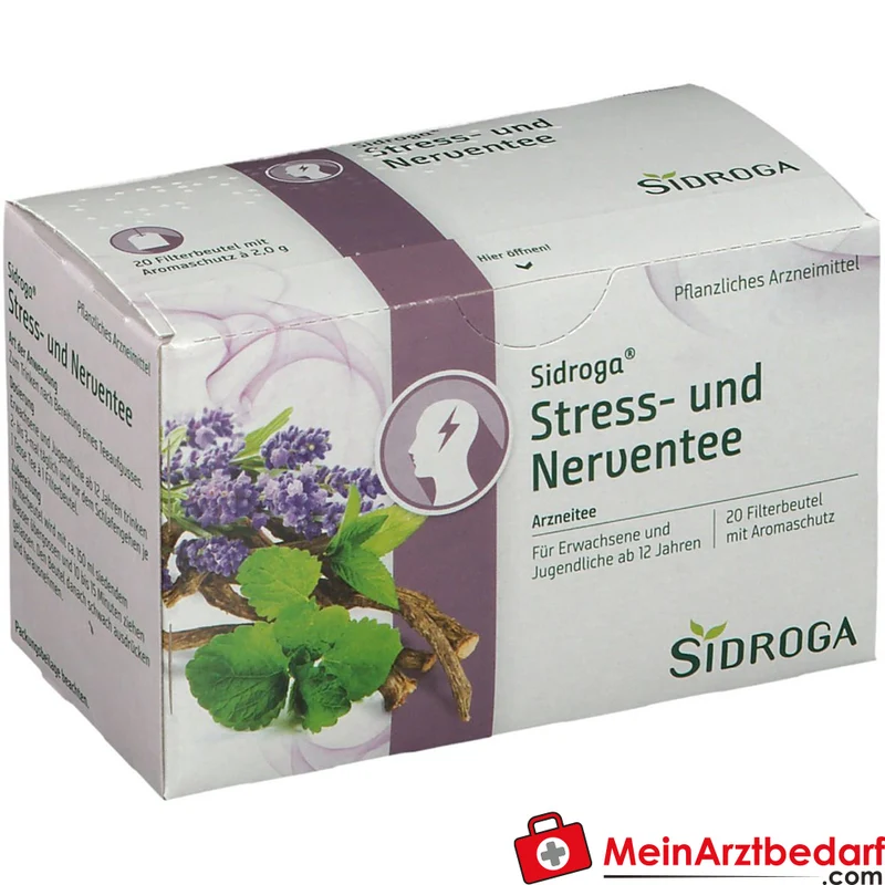 Sidroga Stress- und Nerventee Arzneiteebeutel, 20 x 2 g