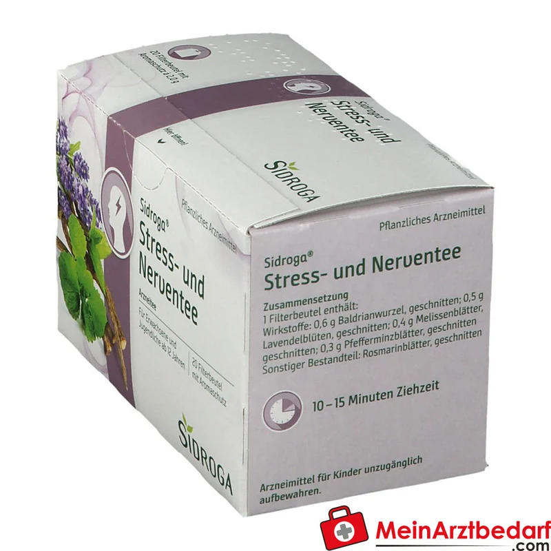 Sidroga Stress- und Nerventee Arzneiteebeutel, 20 x 2 g