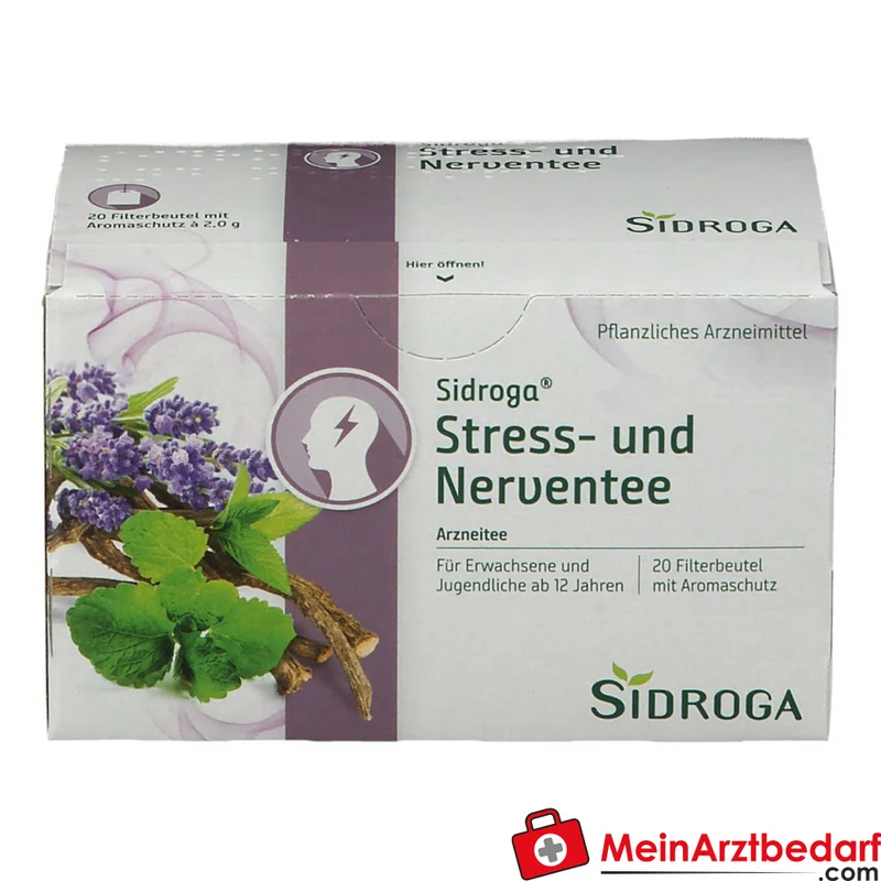 Sidroga Stress- und Nerventee Arzneiteebeutel, 20 x 2 g