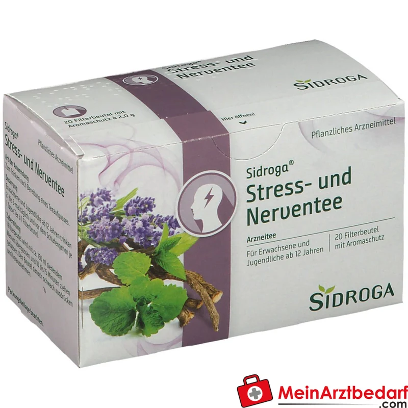Sidroga Stress- und Nerventee Arzneiteebeutel, 20 x 2 g