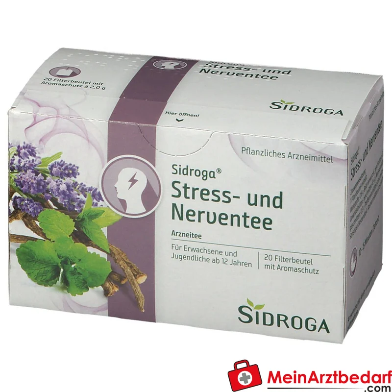 Sidroga Stress- und Nerventee Arzneiteebeutel, 20 x 2 g