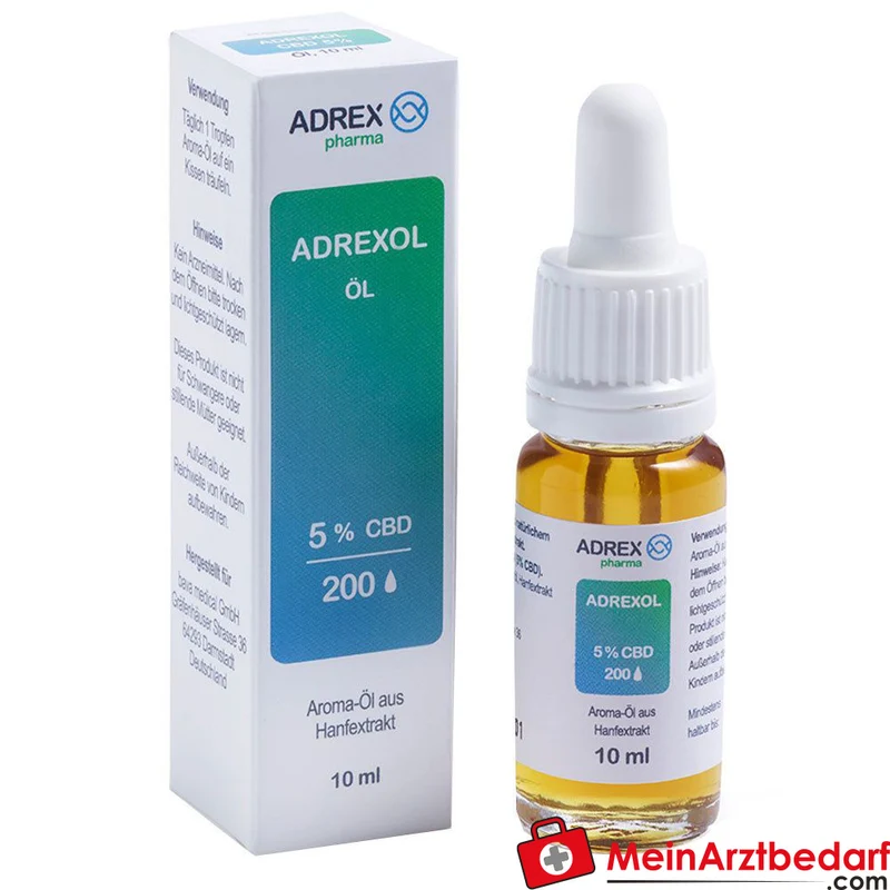 Adrexol CBD 5% Cannabidiol Aroma-Öl Tropfen, 10 ml