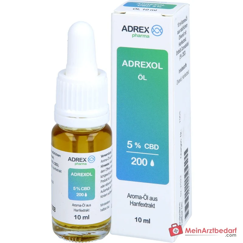 Adrexol CBD 5% Cannabidiol Aroma-Öl Tropfen, 10 ml