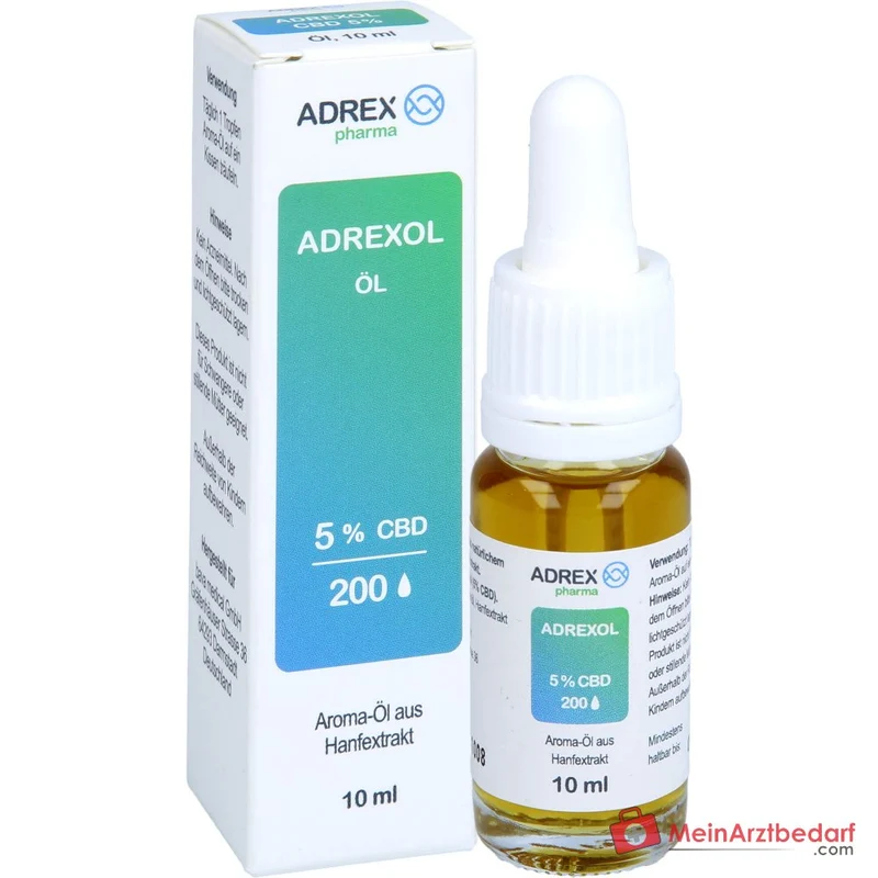 Adrexol CBD 5% Cannabidiol Aroma-Öl Tropfen, 10 ml