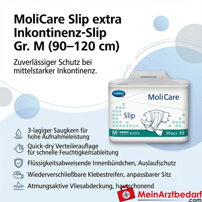 MoliCare Slip extra Inkontinenz-Slip Gr. M (90–120 cm) atmungsaktiv dermatologisch getestet