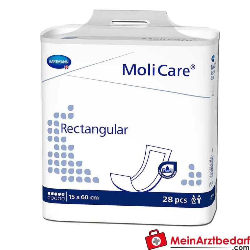 MoliCare Rectangular Rechteckvorlage 5 Tropfen 15 x 60 cm