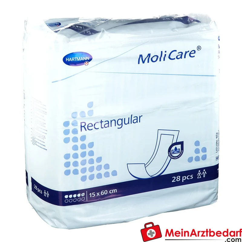 MoliCare Rectangular Rechteckvorlage 5 Tropfen 15 x 60 cm