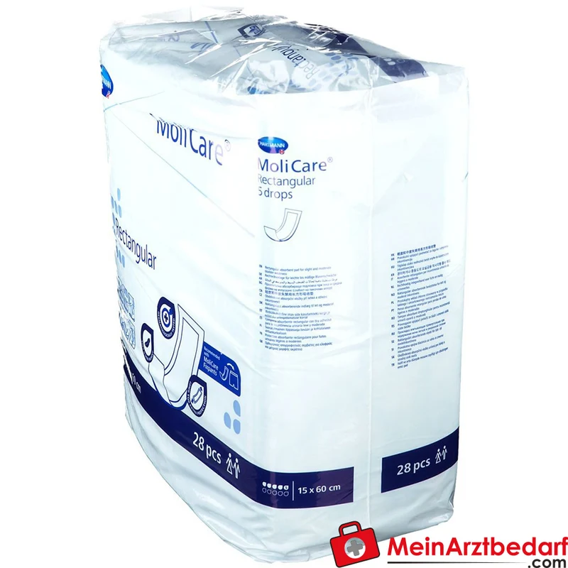 MoliCare Rectangular Rechteckvorlage 5 Tropfen 15 x 60 cm