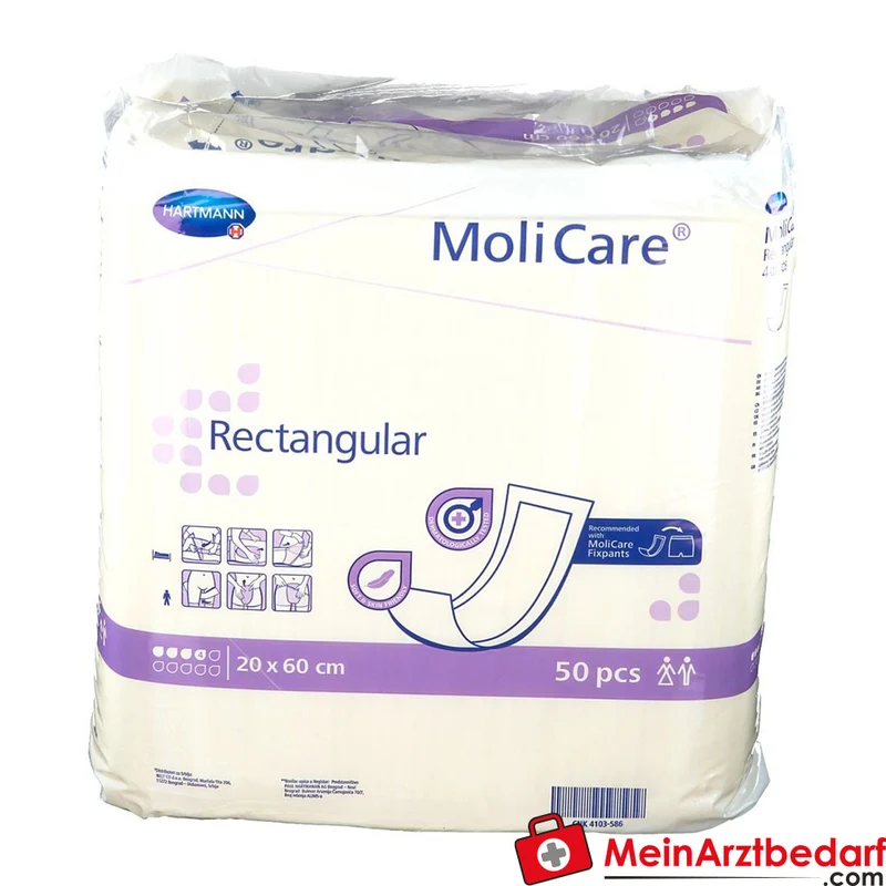MoliCare Rectangular Einlagen 4 Tropfen 20 x 60 cm 20 Stück