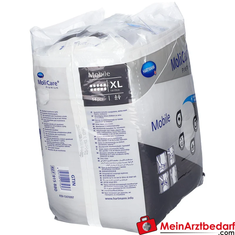 MoliCare Premium Mobile 10 Tropfen Windelhose Gr. XL (130–170 cm)