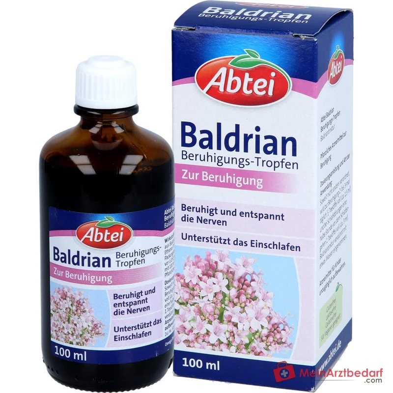 Abtei Baldrian Beruhigungs-Tropfen Baldrianwurzel-Tinktur Tropfen, 100 ml