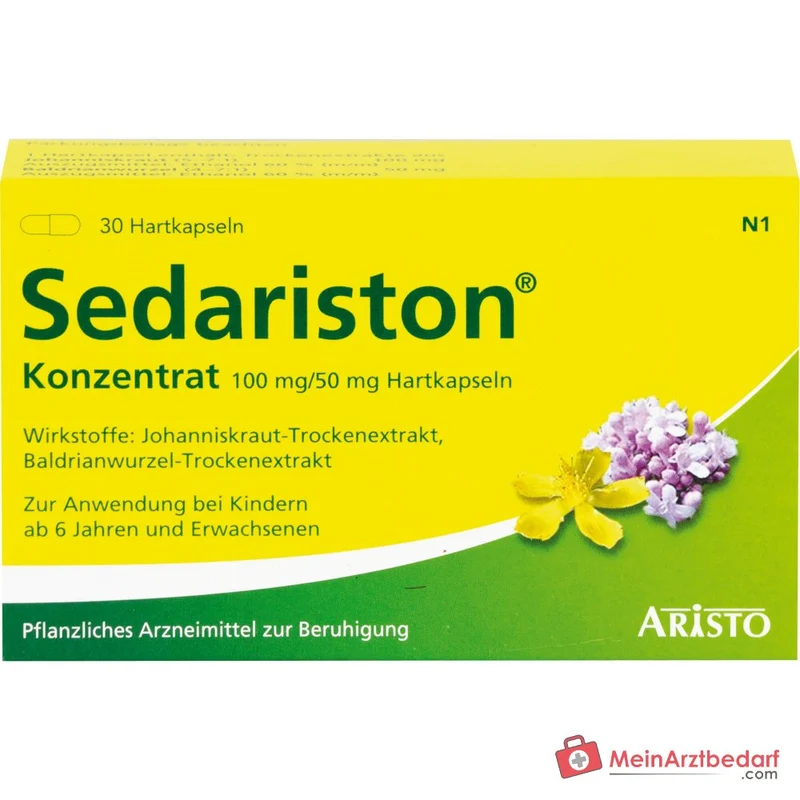 Aristo Pharma Sedariston Konzentrat Johanniskraut-Trockenextrakt / Baldrianwurzel-Trockenextrakt Hartkapseln, 30 St.