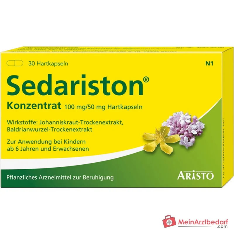 Aristo Pharma Sedariston Konzentrat Johanniskraut-Trockenextrakt / Baldrianwurzel-Trockenextrakt Hartkapseln, 30 St.